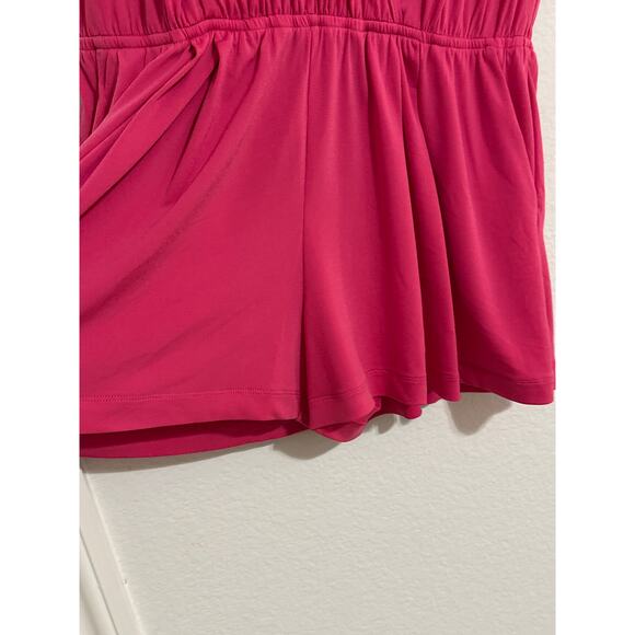 NWT BCBGeneration Romper Size XS Barbie Pink V-Neck Pockets Summer Beachy SZ L - Picture 5 of 8